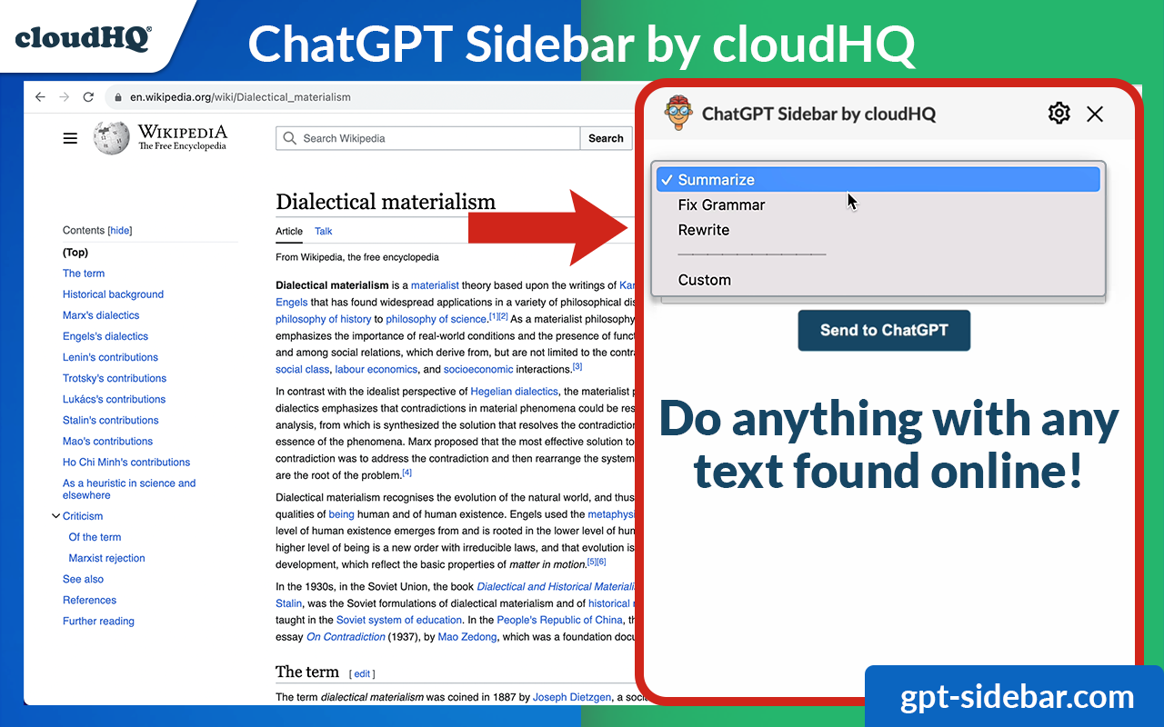 ChatGPT Sidebar cloudHQ截图3