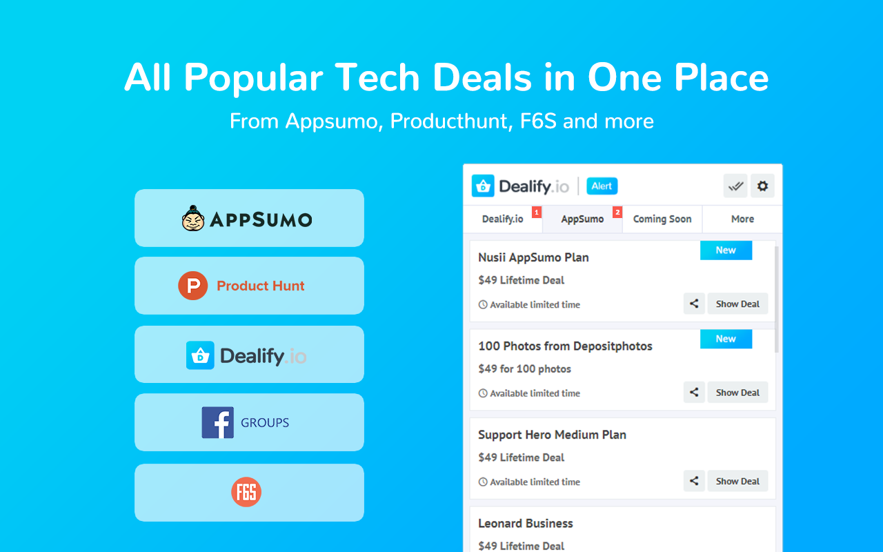 Lifetime Deal Alert for AppSumo & Dealify截图2