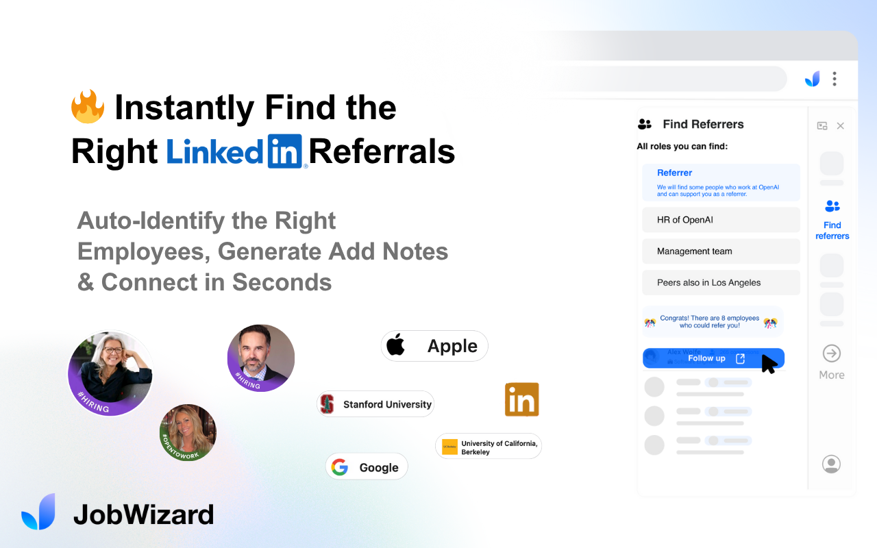 JobWizard: AI Autofill Job Applications & LinkedIn Referrals截图1