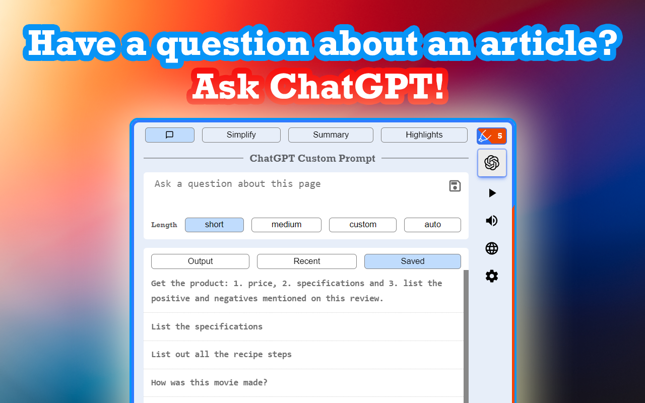 Highlights AI: Simplify reading with ChatGPT截图1