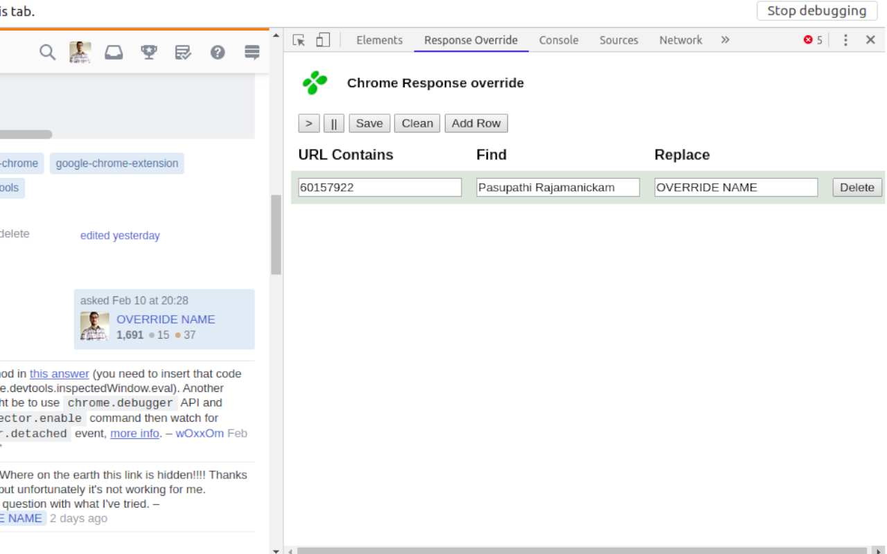 Chrome Response Override截图2
