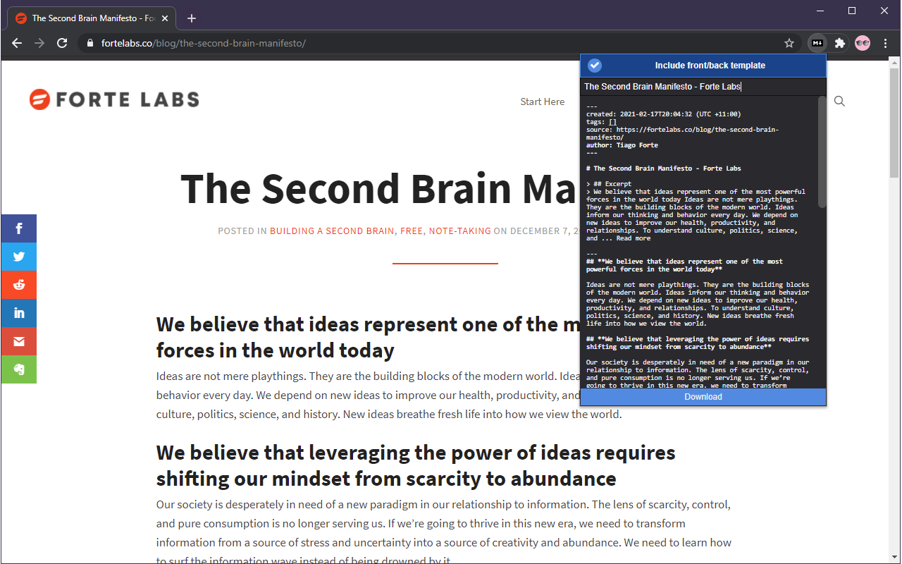 MarkSnip - Markdown Web Clipper截图2