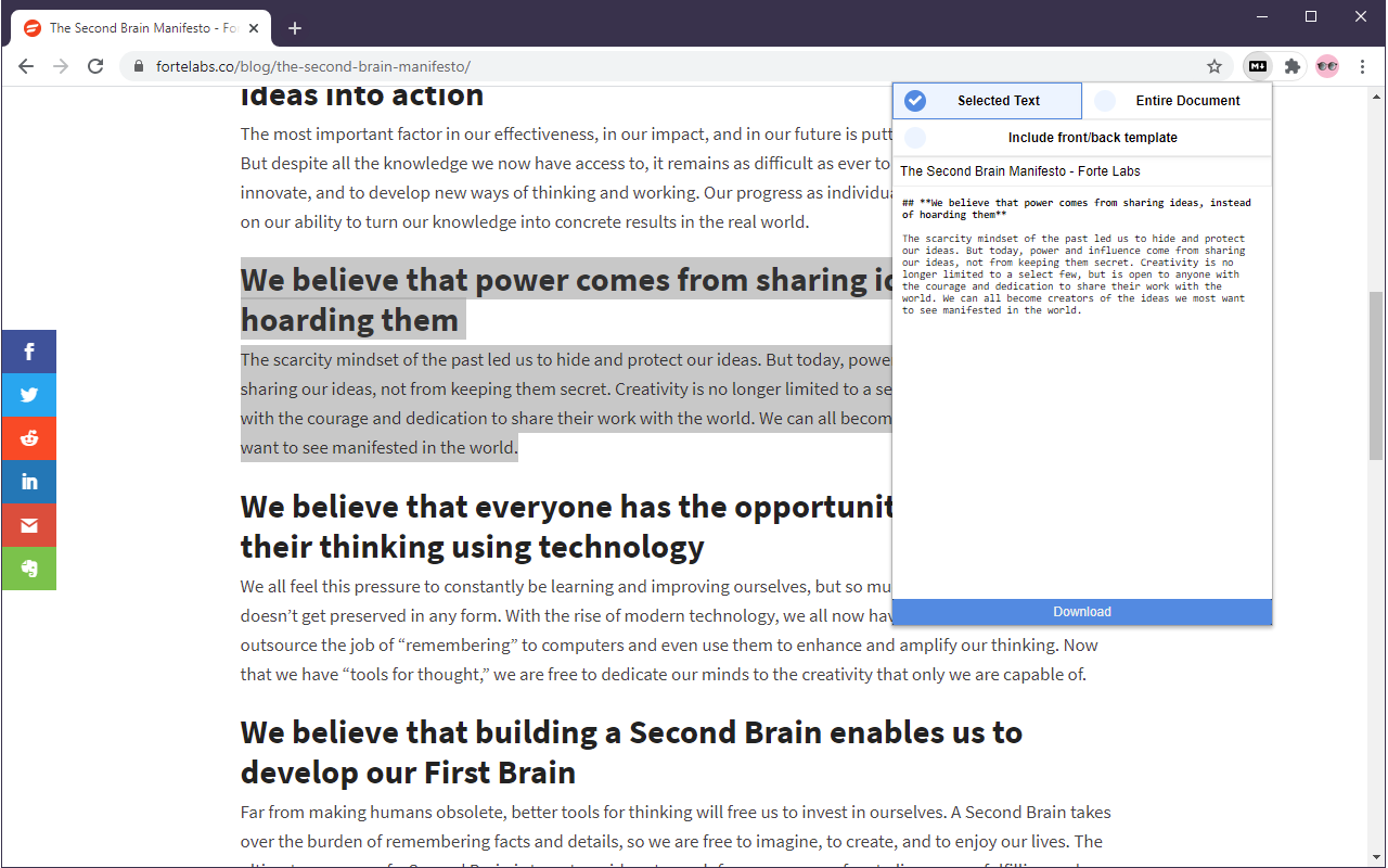 MarkSnip - Markdown Web Clipper截图3