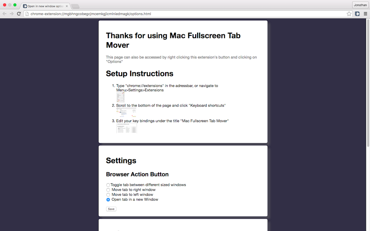 Mac Fullscreen Tab Mover截图1