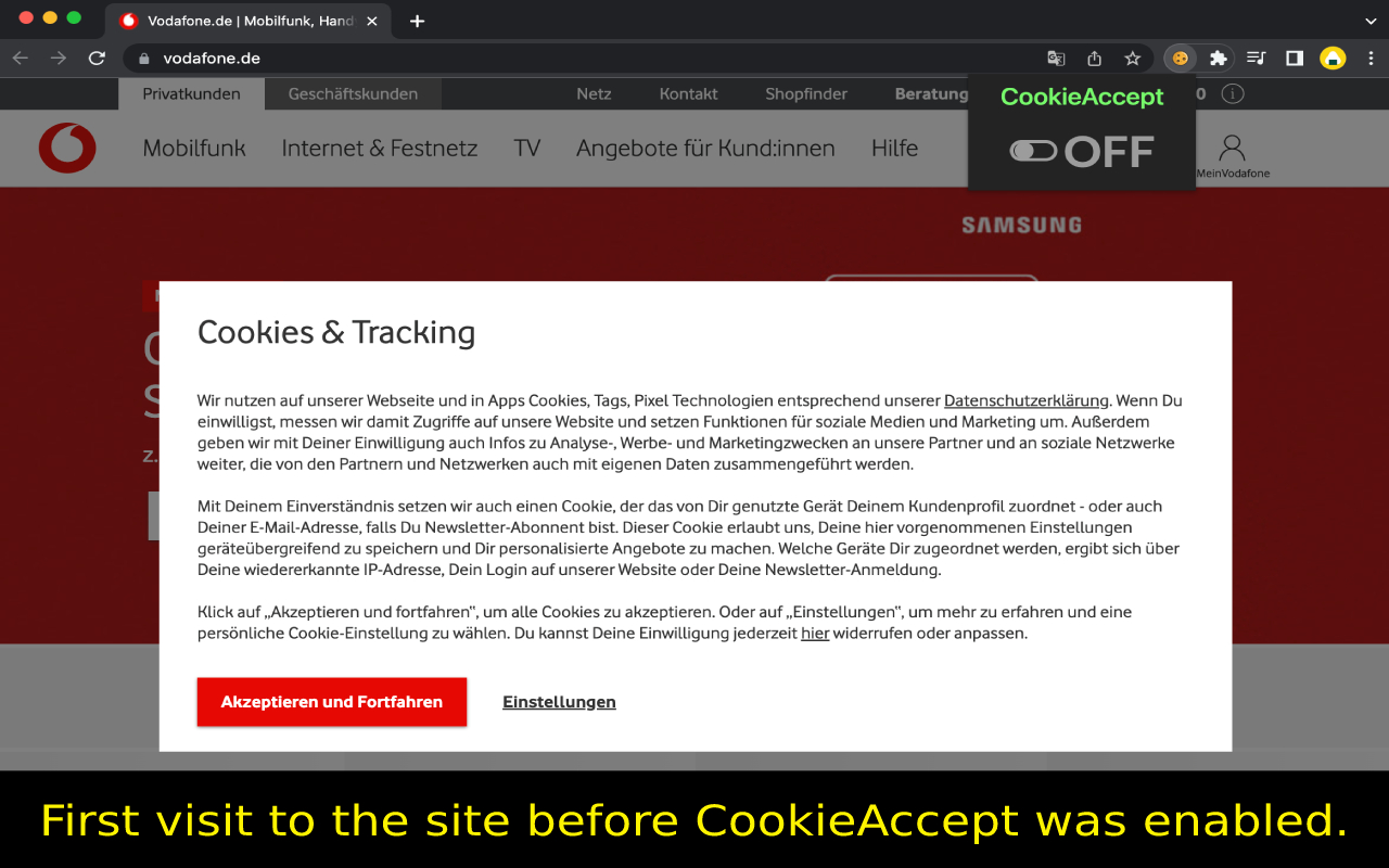 Cookie 弹出窗口拦截器截图2