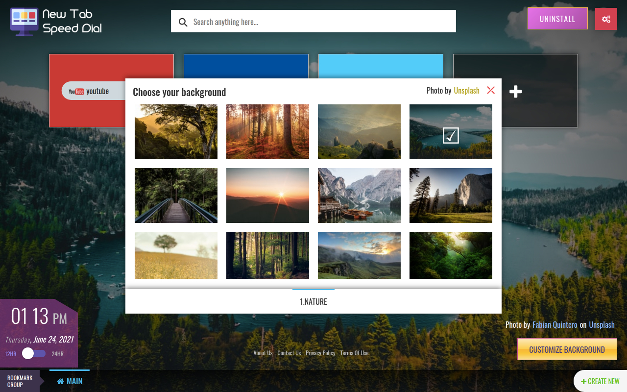 New Tab Speed Dial Extension截图2