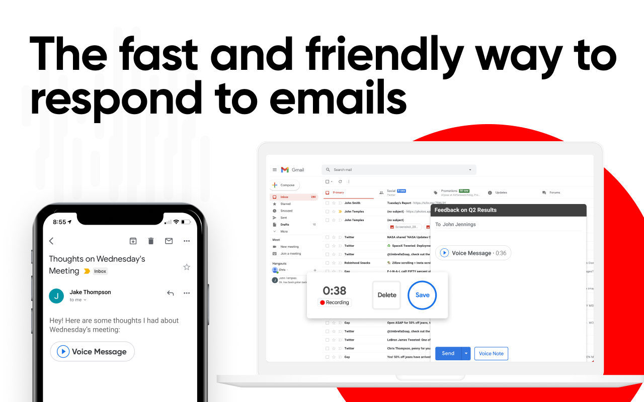 Record Voice Messages in Gmail - Beep截图1