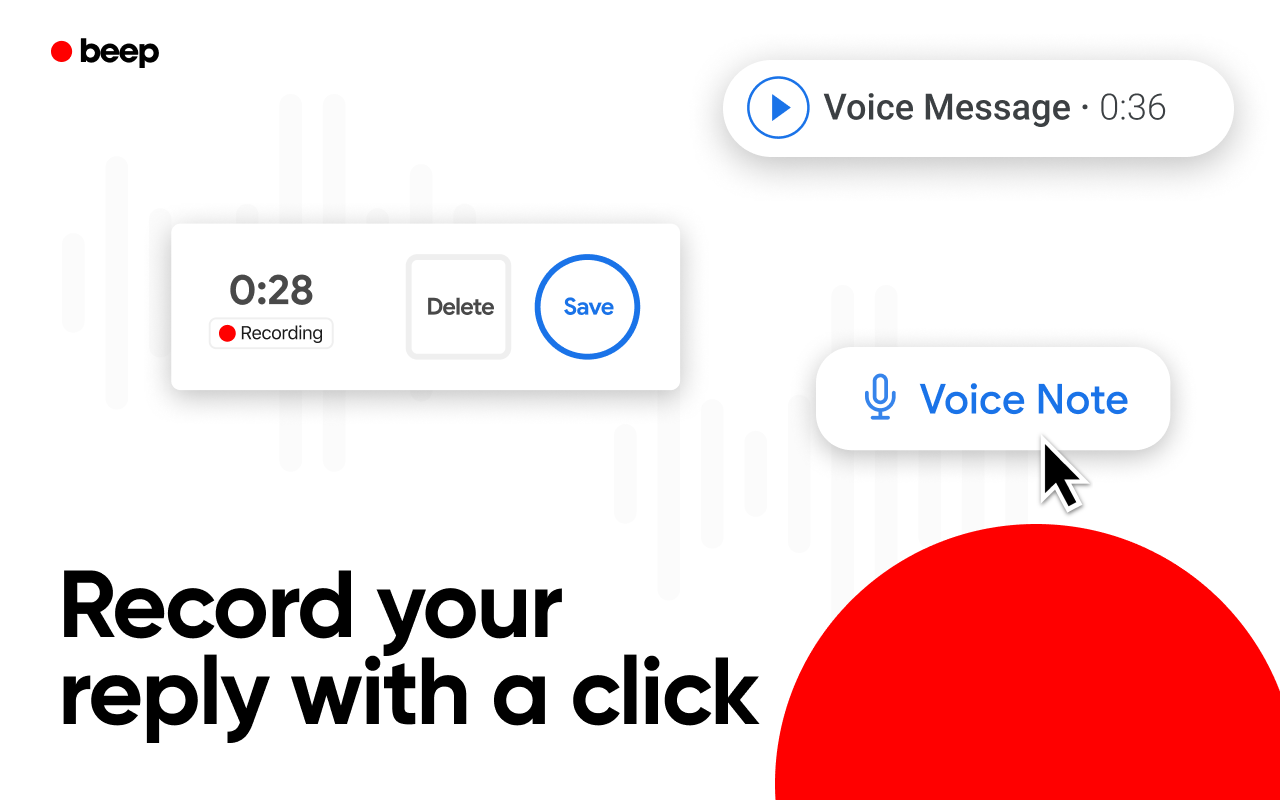 Record Voice Messages in Gmail - Beep截图2