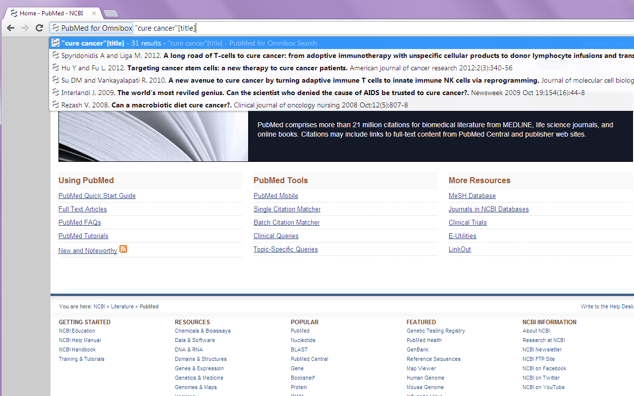 PubMed for Omnibox截图1