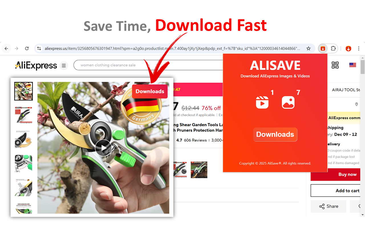 AliSave - Download AliExpress Images & Videos截图5