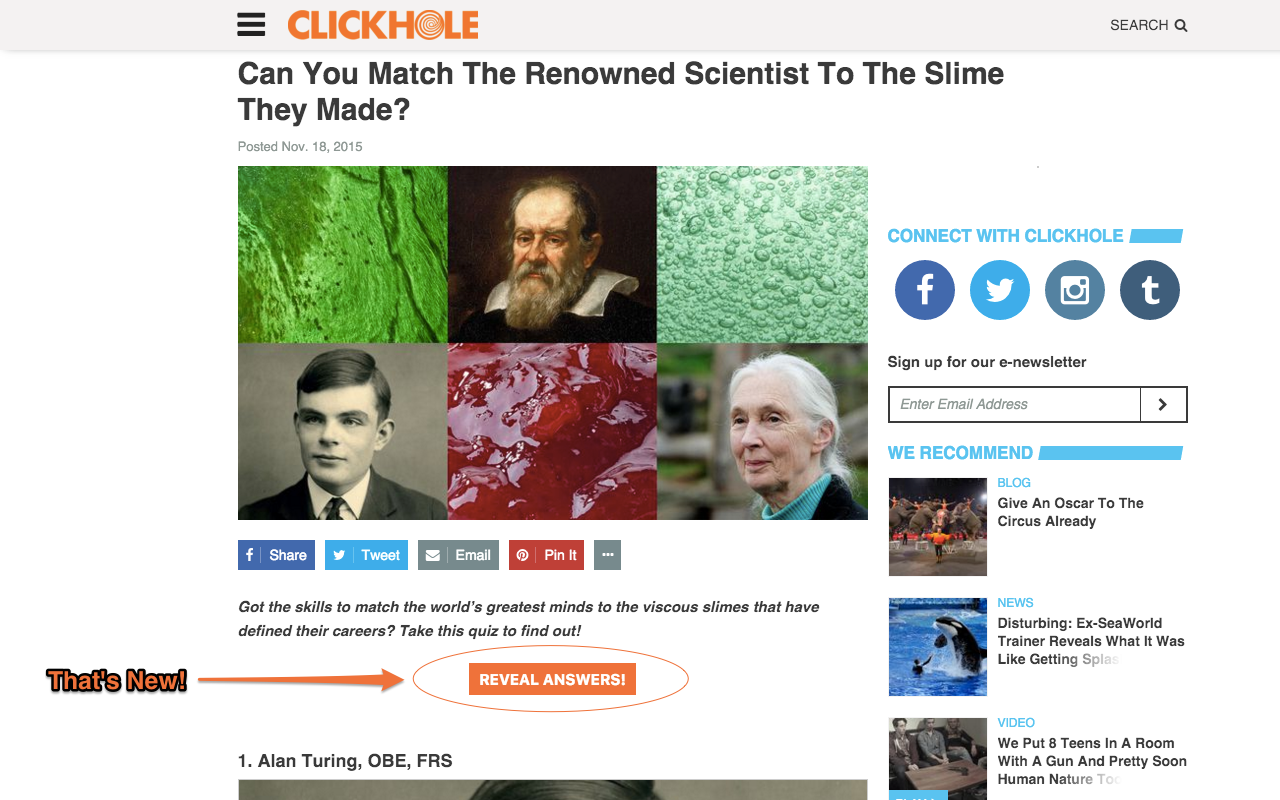 ClickHole - REVEAL ALL!截图2