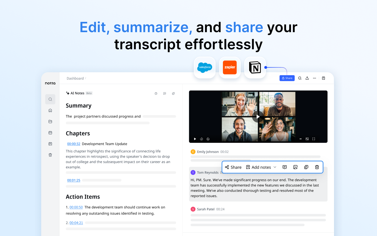Notta: AI Meeting Notetaker & Audio Transcription截图1