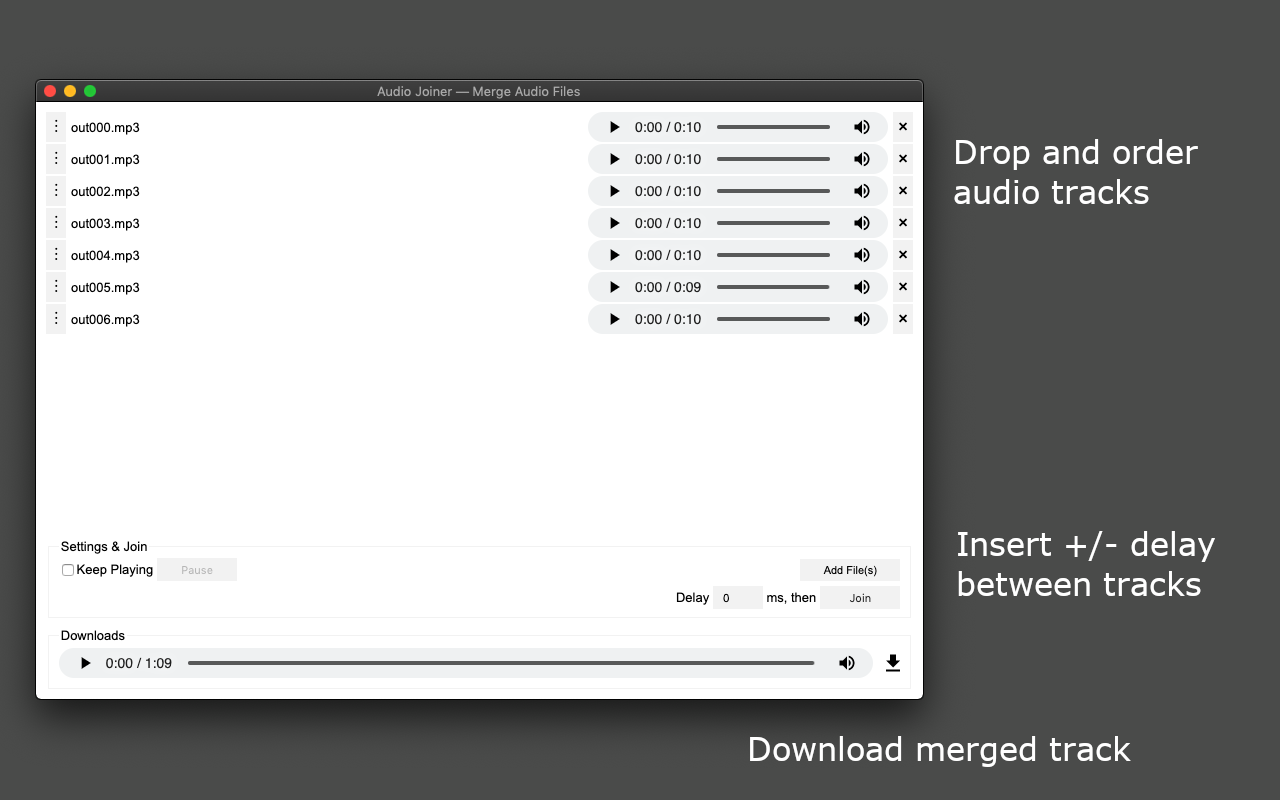 Audio Joiner — Merge DASH Audio Files截图1