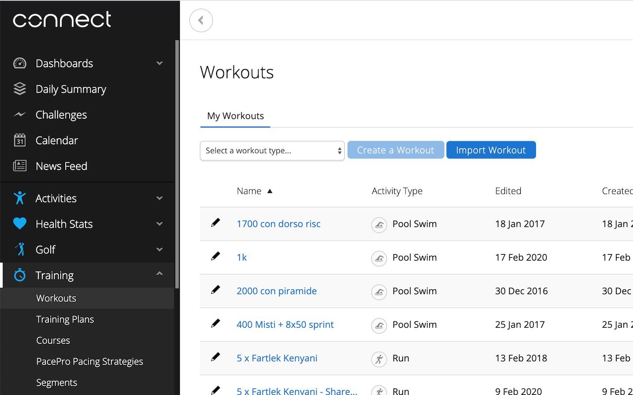 Share your Garmin Connect workout截图1