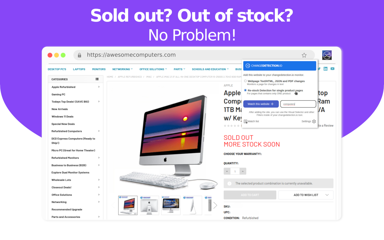 Changedetection.io Website Monitor截图2