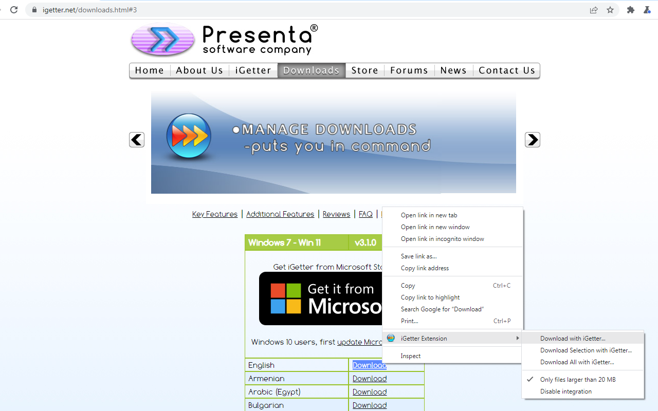 iGetter Download Manager截图1