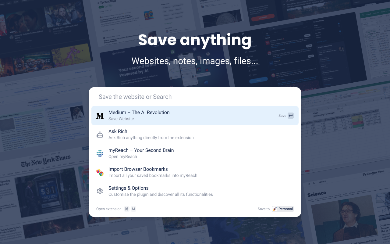 myReach Web Clipper截图4