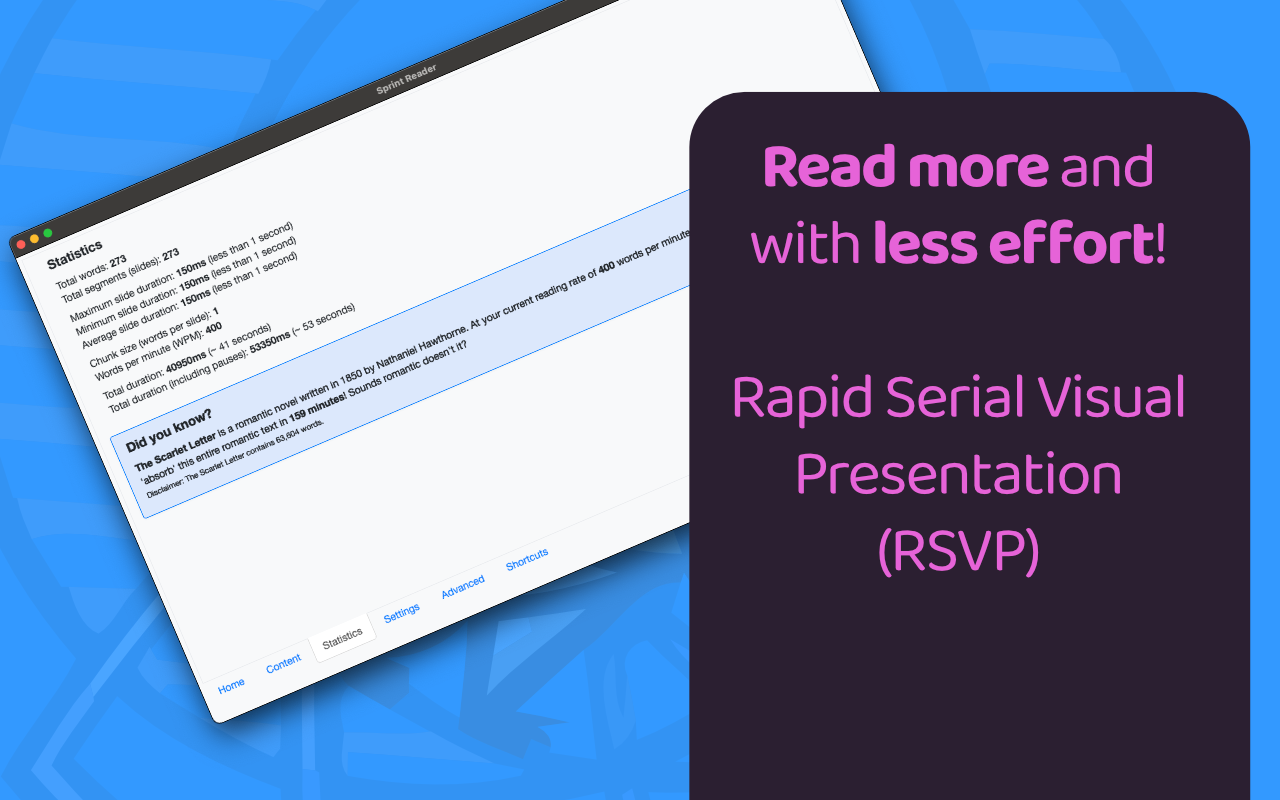 Sprint Reader - Speed Reading Extension截图1