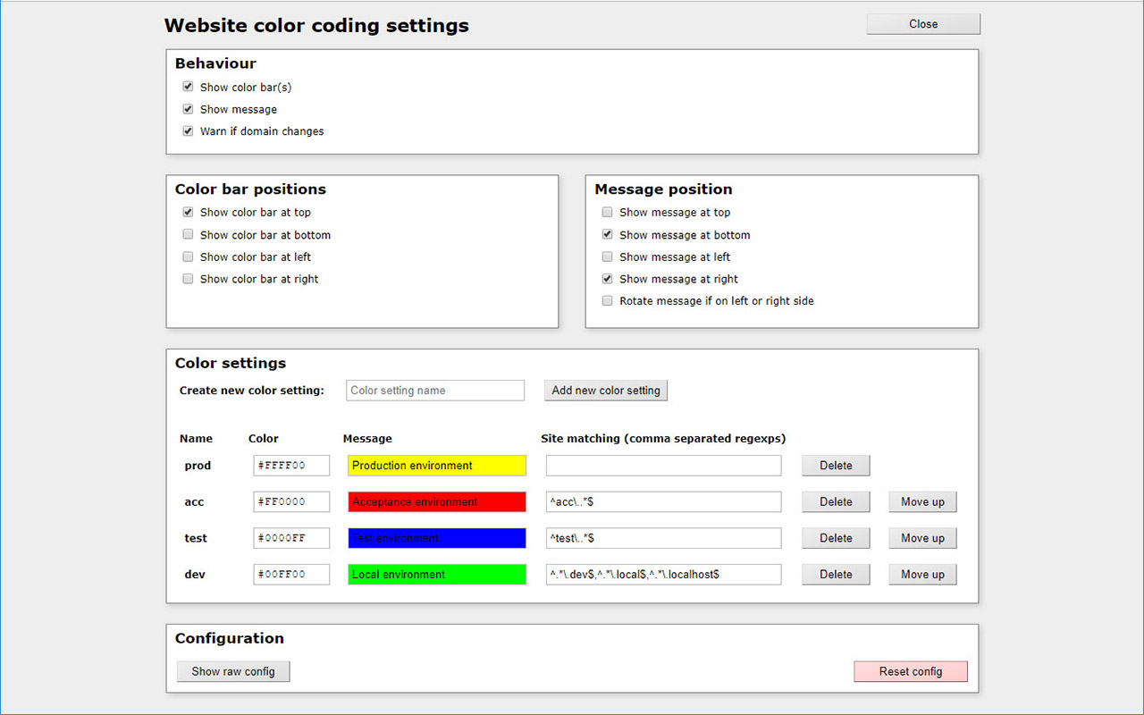Website color coding截图1
