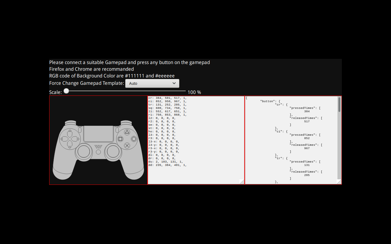 HTML5 Gamepad Detector截图1