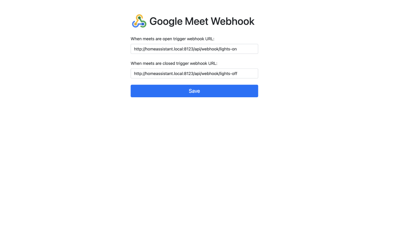 Google Meet webhook截图1
