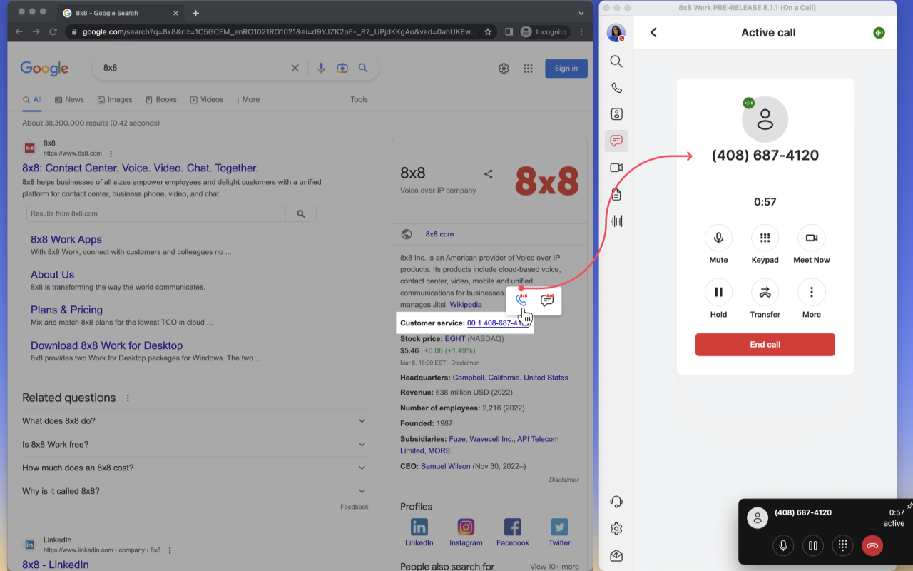 8x8 Web Dialer截图3