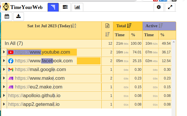 TimeYourWeb Time Tracker截图3