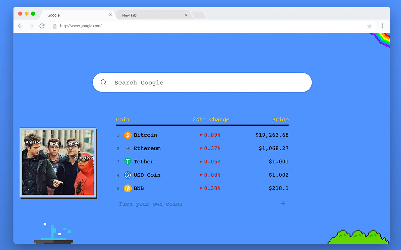 Crypto New Tab 8-bit截图2