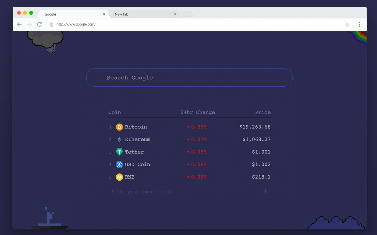 Crypto New Tab 8-bit截图3