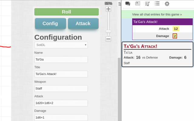 Roll20 Attack Template截图1