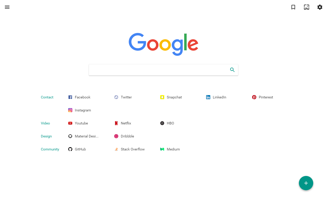 Material Design New Tab截图2