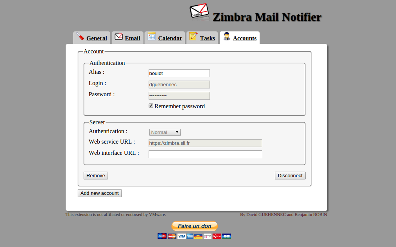 Zimbra Mail Notifier截图1