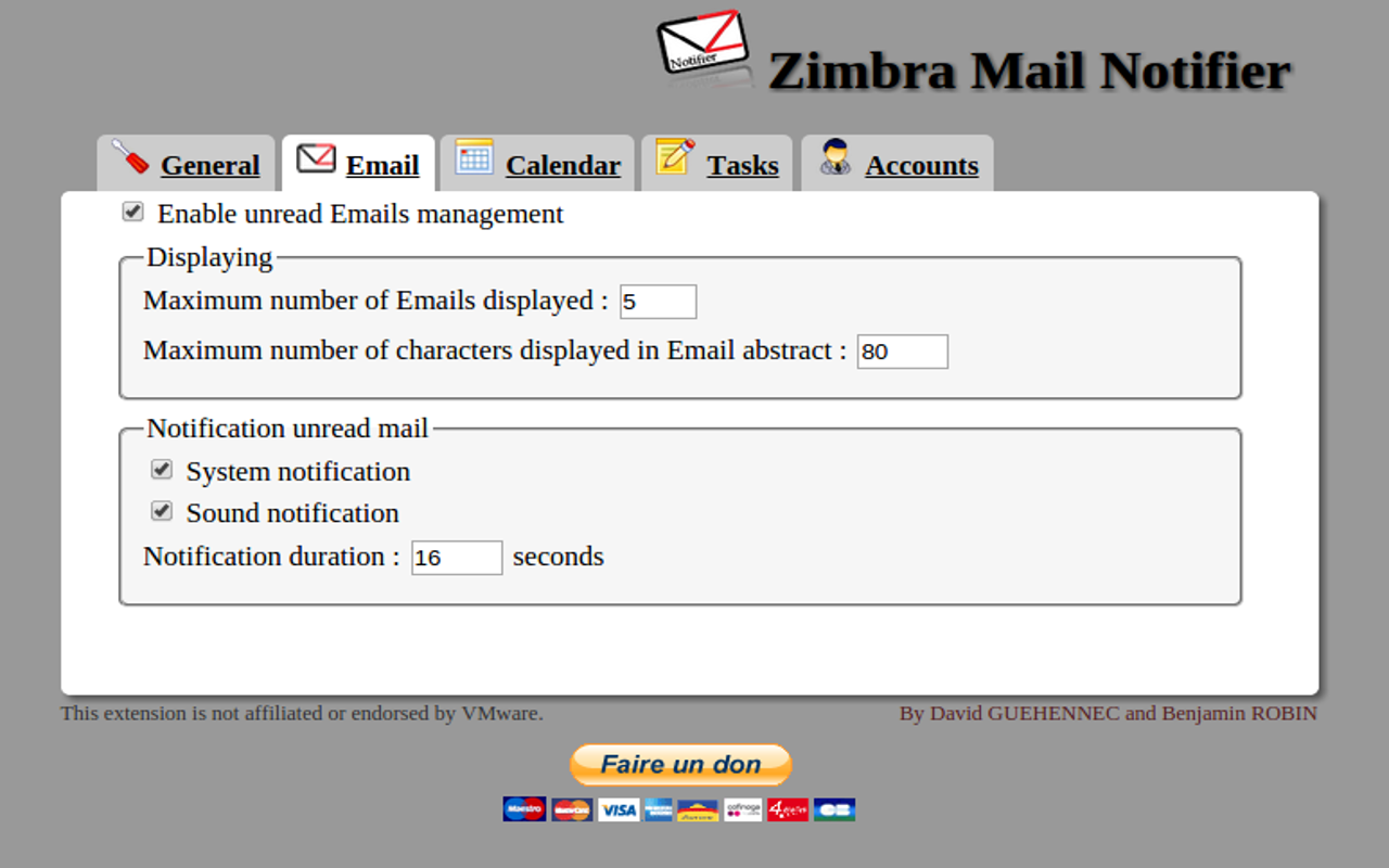 Zimbra Mail Notifier截图4