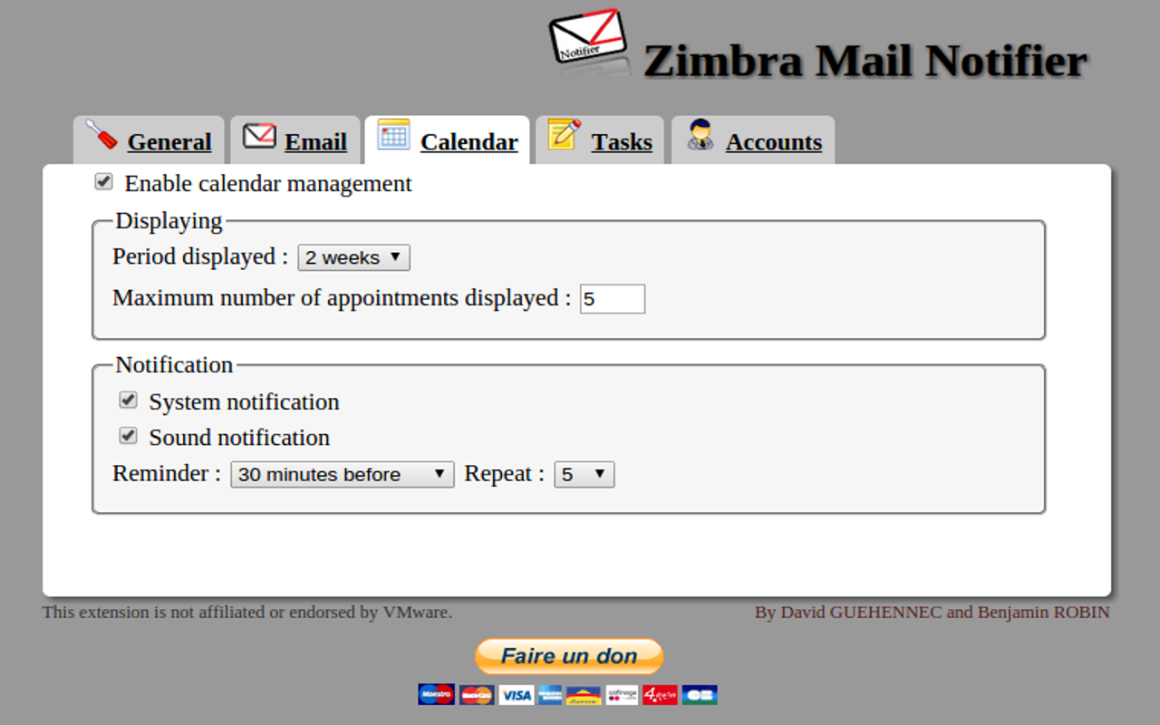 Zimbra Mail Notifier截图5