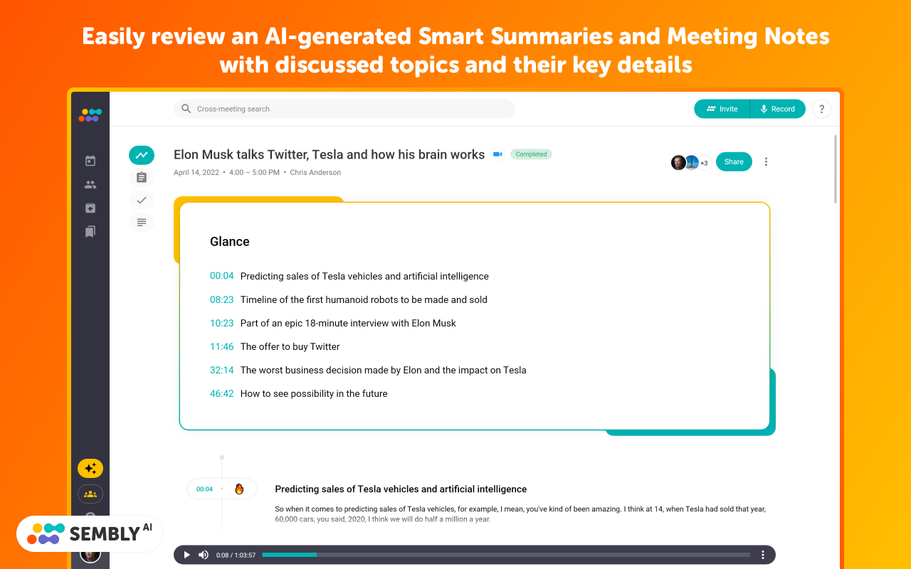 AI Meeting Summaries: Zoom, Meet & MS Teams截图1