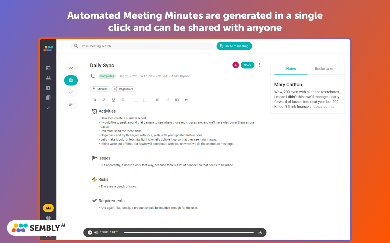 AI Meeting Summaries: Zoom, Meet & MS Teams截图2