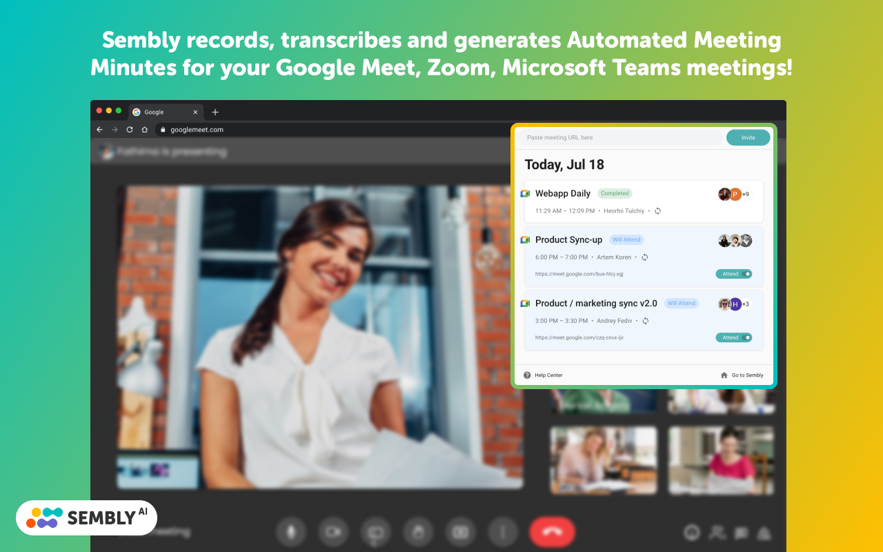 AI Meeting Summaries: Zoom, Meet & MS Teams截图3