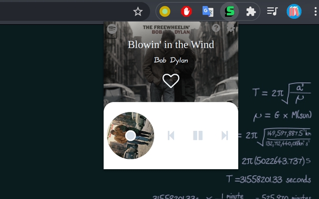 Spotify on Chrome: A mini Spotify player截图1