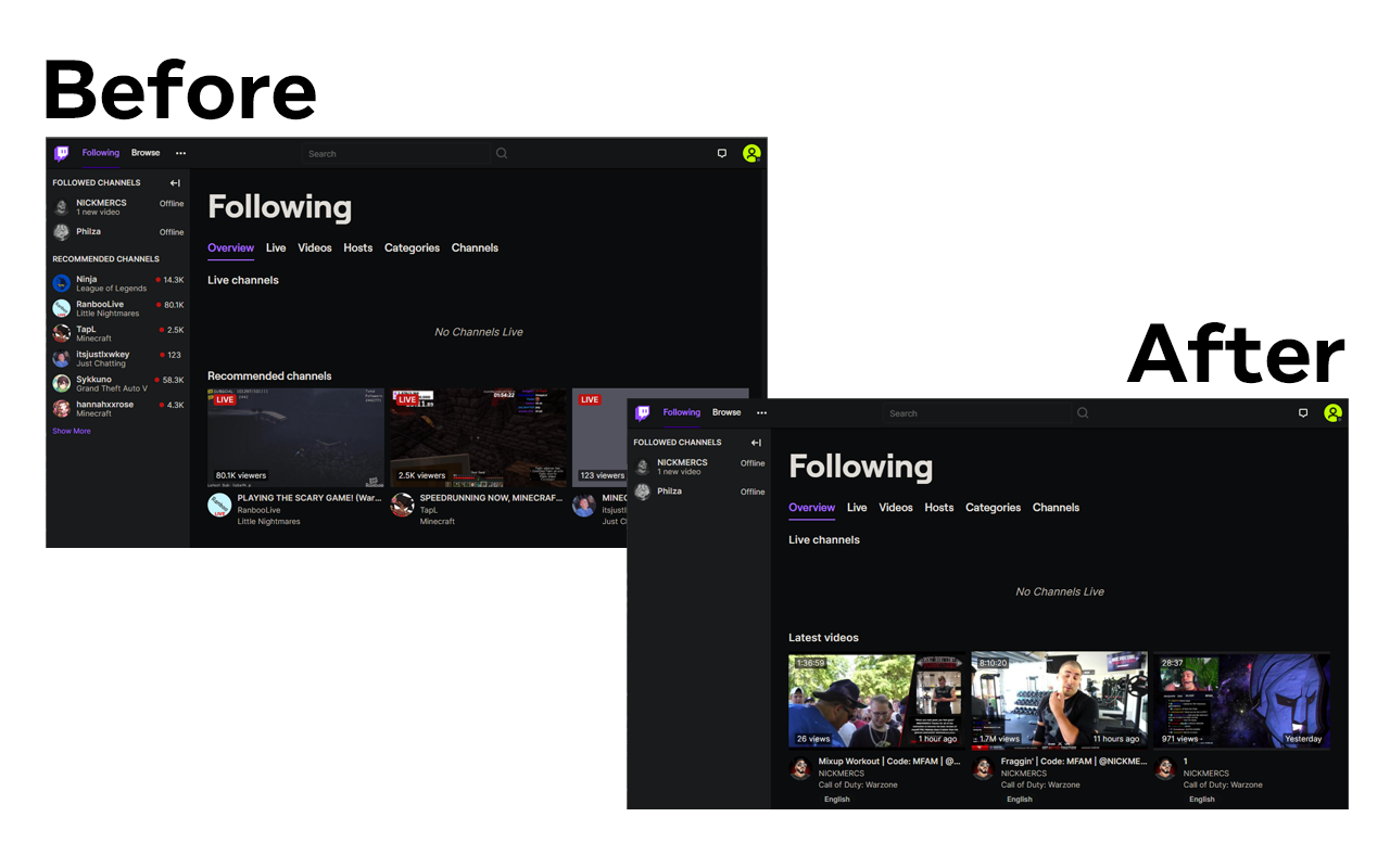 Remove Twitch Recommended Channels, Live Chat截图5