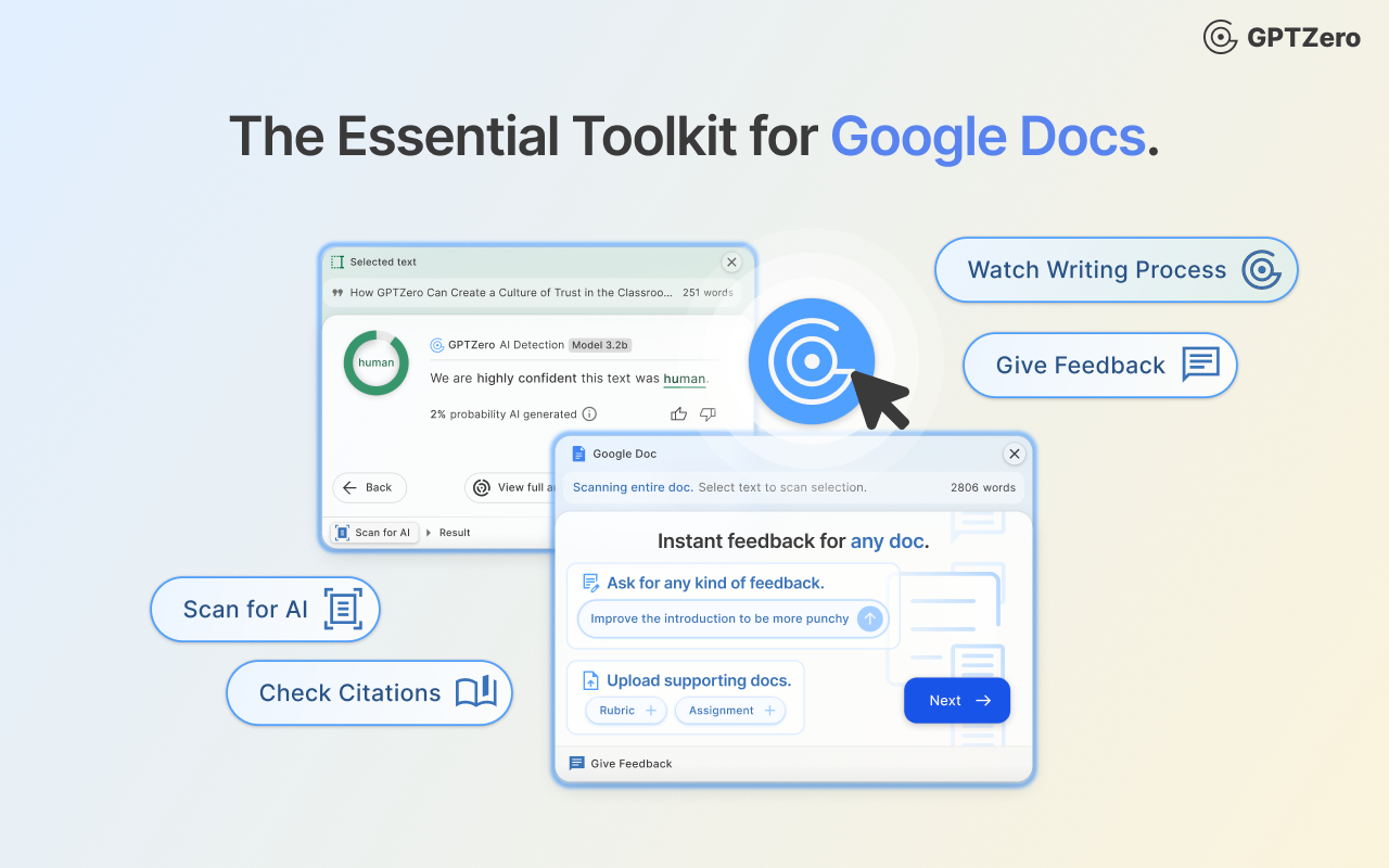 GPTZero: Writing Process for Google Docs截图3