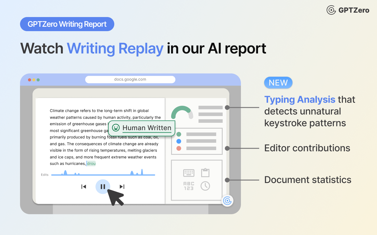 GPTZero: Writing Process for Google Docs截图4