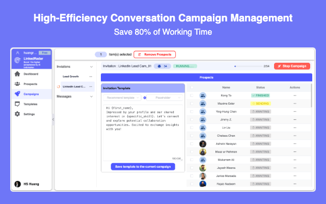 LinkedRadar - LinkedIn CRM : B2B 邮箱查找工具截图2