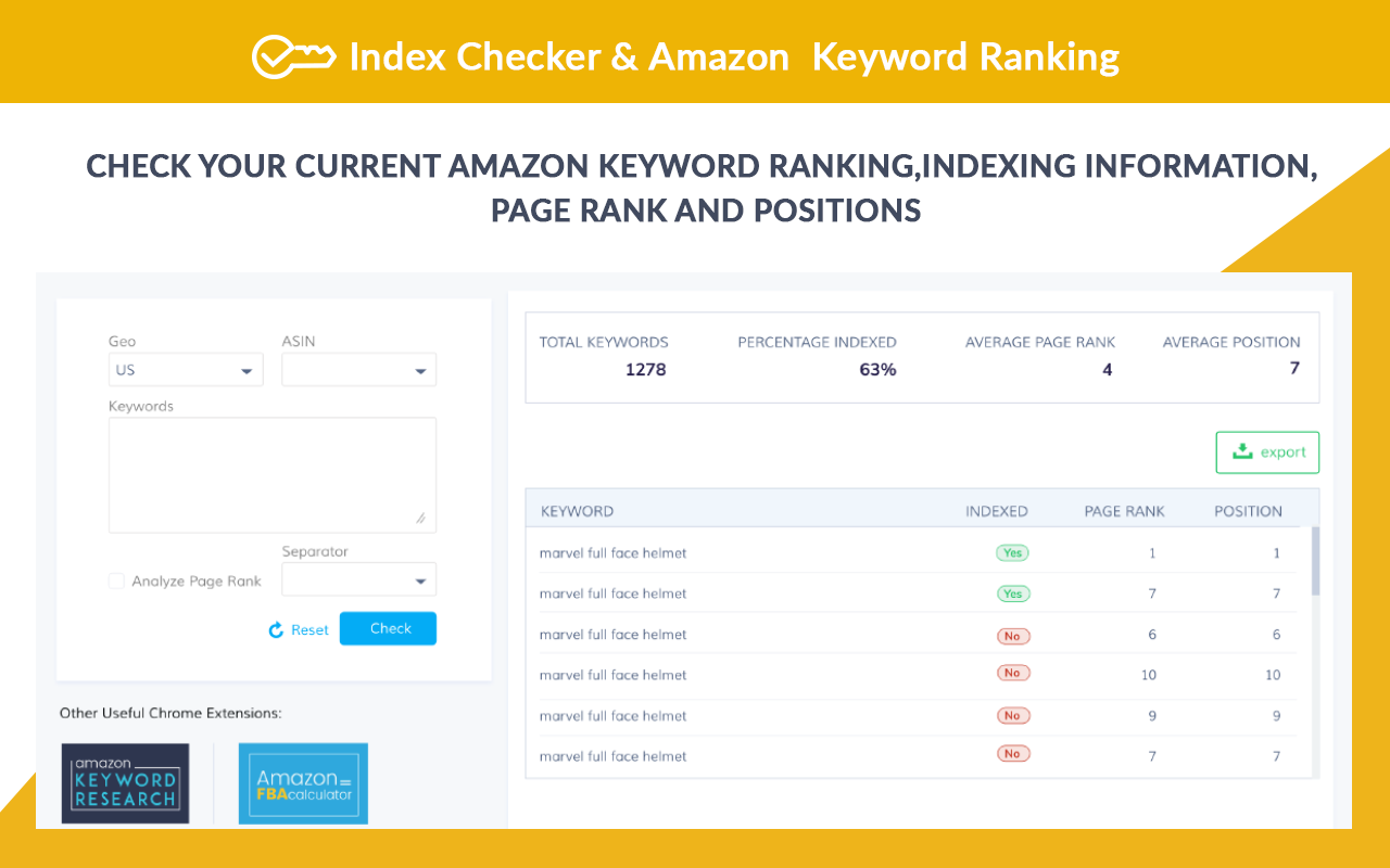 Amazon Index Checker截图2