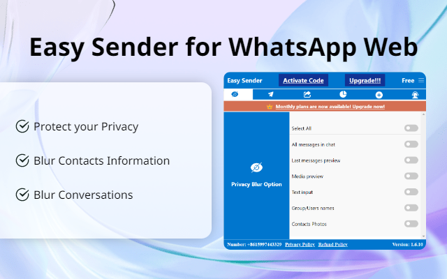 WA Self Sender - WhatsApp 群发助手(Easy Sender)截图1