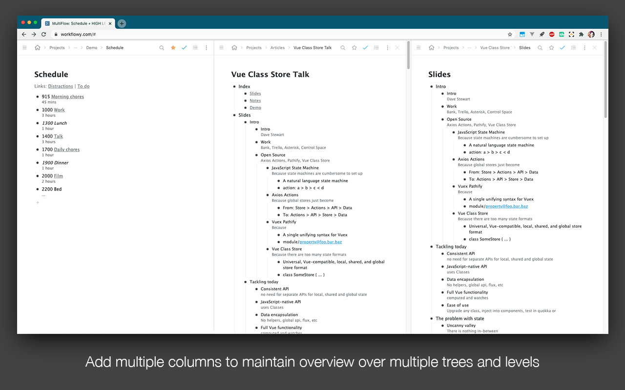 WorkFlowy MultiFlow截图1