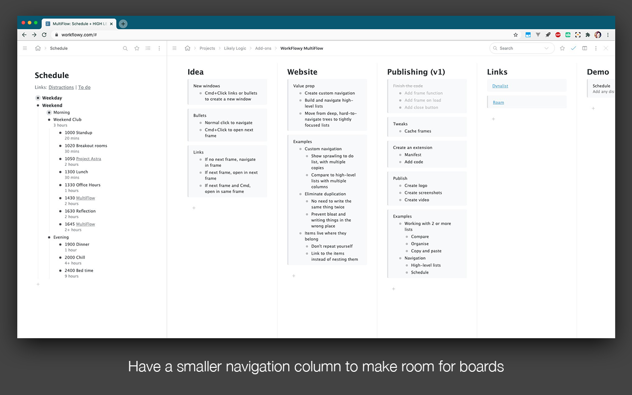 WorkFlowy MultiFlow截图2