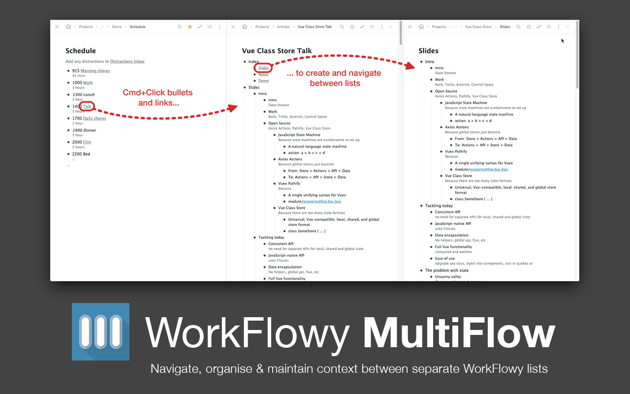WorkFlowy MultiFlow截图3