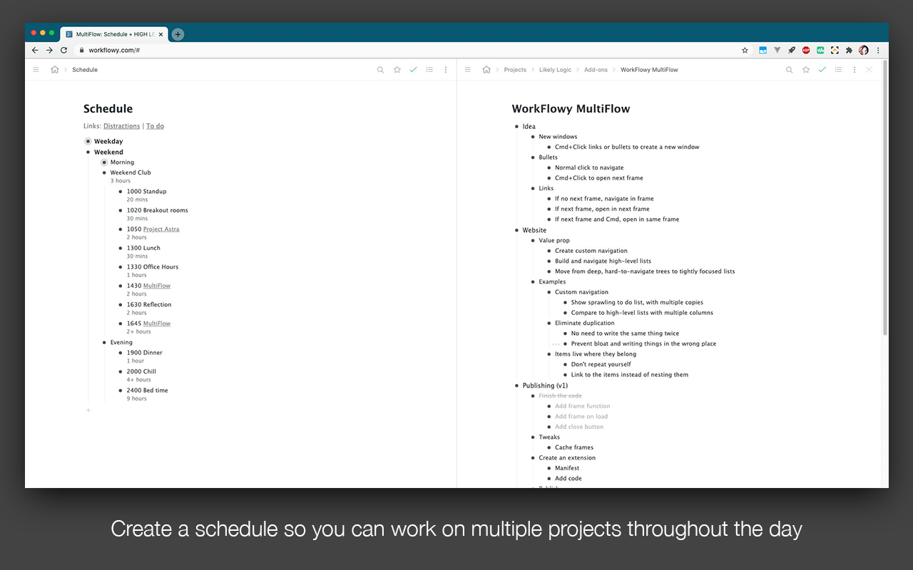 WorkFlowy MultiFlow截图4