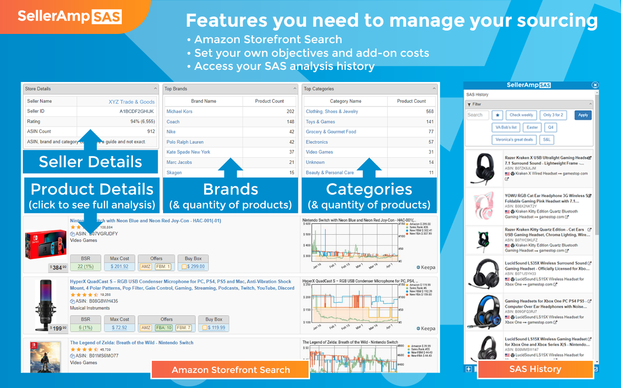 SellerAmp SAS - Amazon FBA Analysis Tool截图3