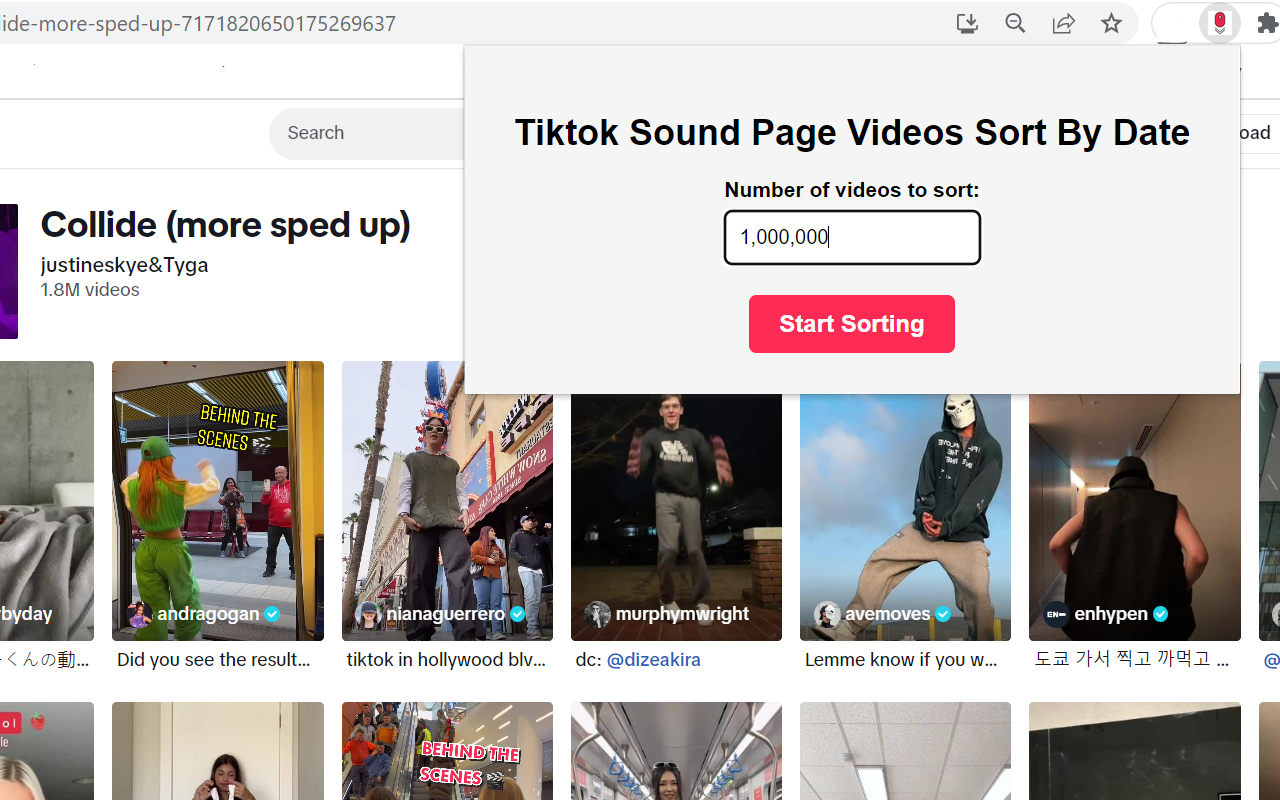 Sort TikTok Videos By Date截图1